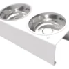 Tigela Dupla Pet Personalizado Comedouro Bebedouro Duplo Pequeno + Tigela Inox P/ Cão Gato - Imagem 3